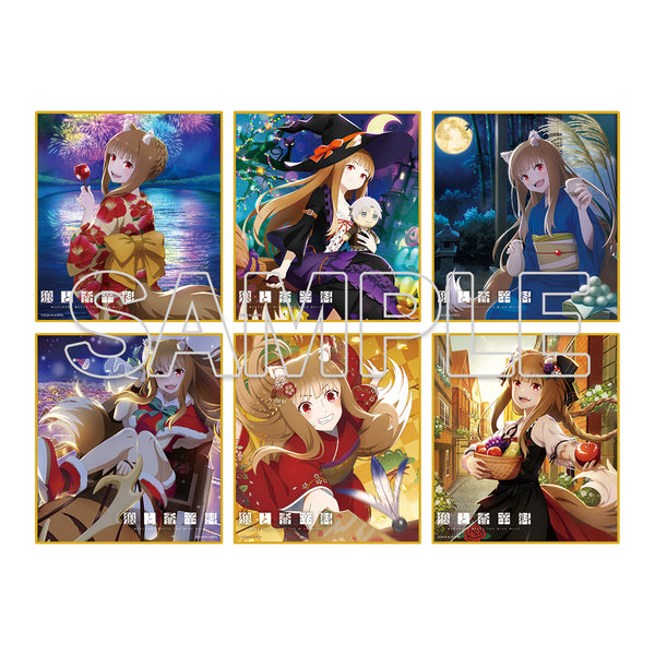 (1BOX=6)(Goods - Board) Spice and Wolf: merchant meets the wise wolf Tradable Mini Illustration Boards