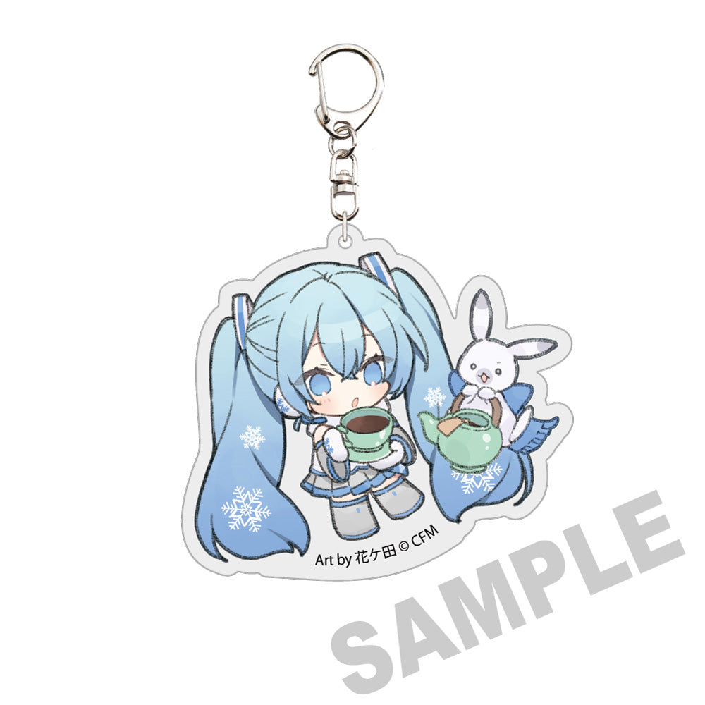 (Goods - Keychain) Snow Miku x Hirohako Die-cut Acrylic Keychain Hirosaki - Coffee - Art by hanagata