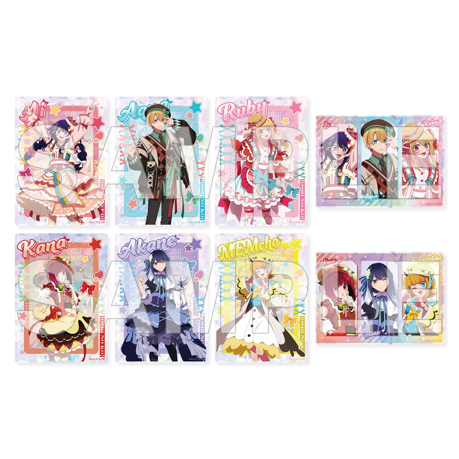 (1BOX=8)(Goods - Card) 【OSHI NO KO】Tradable Holographic Acrylic Card Colorful Ver. PACK