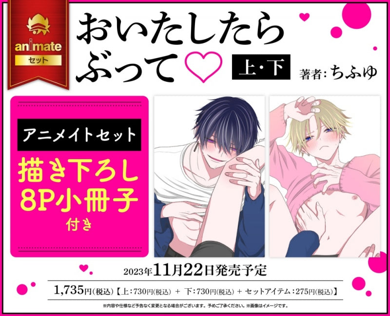 (Book - Comic) Spank Me If I Misbehave♡ (Oita Shitara Butte ♡) Vol.1-2 [animate Limited Set w/ 8P Exclusive Booklet]