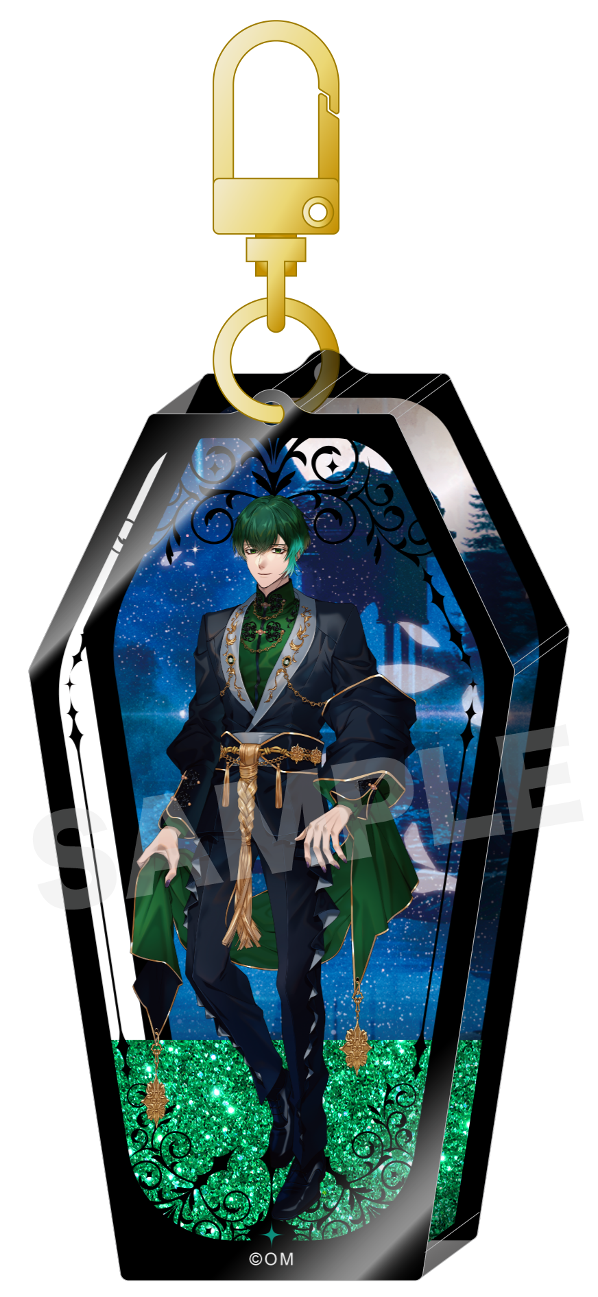 (Goods - Keychain) Obey Me! Glitter Shaker Acrylic Keychain Barbatos