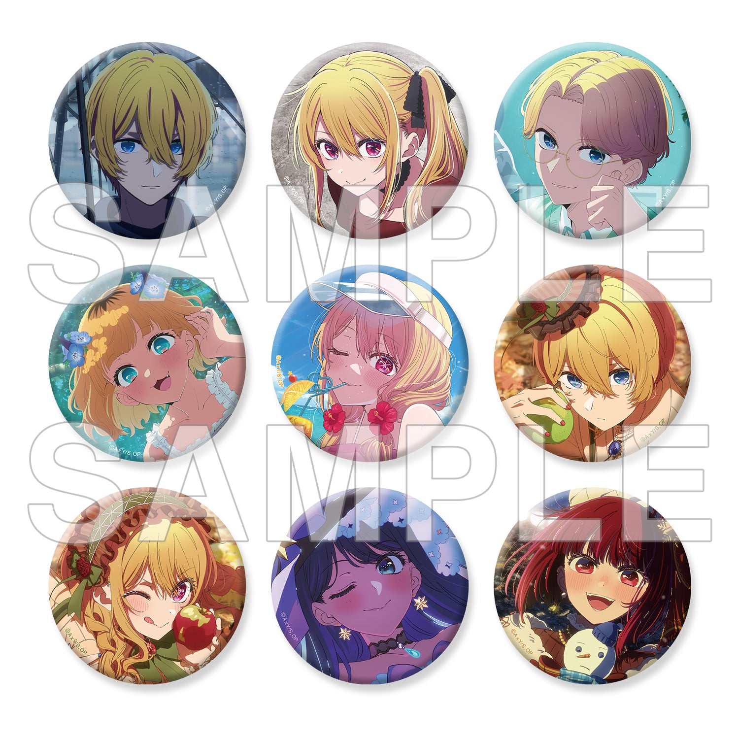 (1BOX=9)(Goods - Badge) 【OSHI NO KO】Tin Badges + The 14th PACK