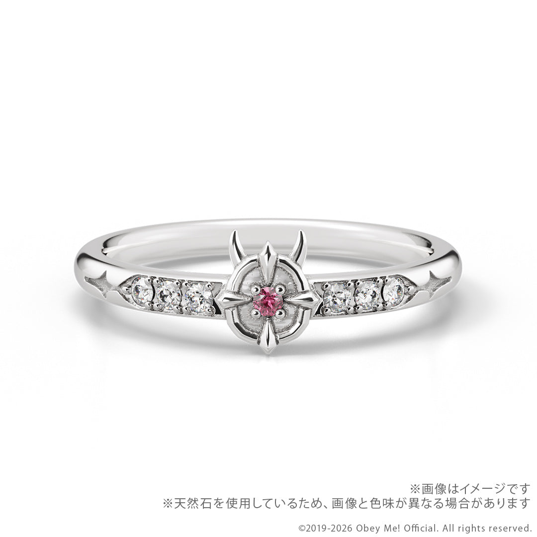 (Goods - Fine Jewelry) Obey Me! 7th Anniversary Secret Message Ring - Asmodeus {Bonus:Postcard}