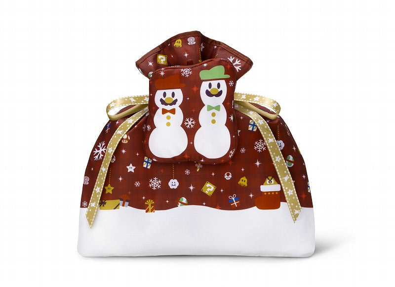 (Goods - Bag) Super Mario Gift-wrap x Eco Bag L (Snowman [Mario & Luigi])