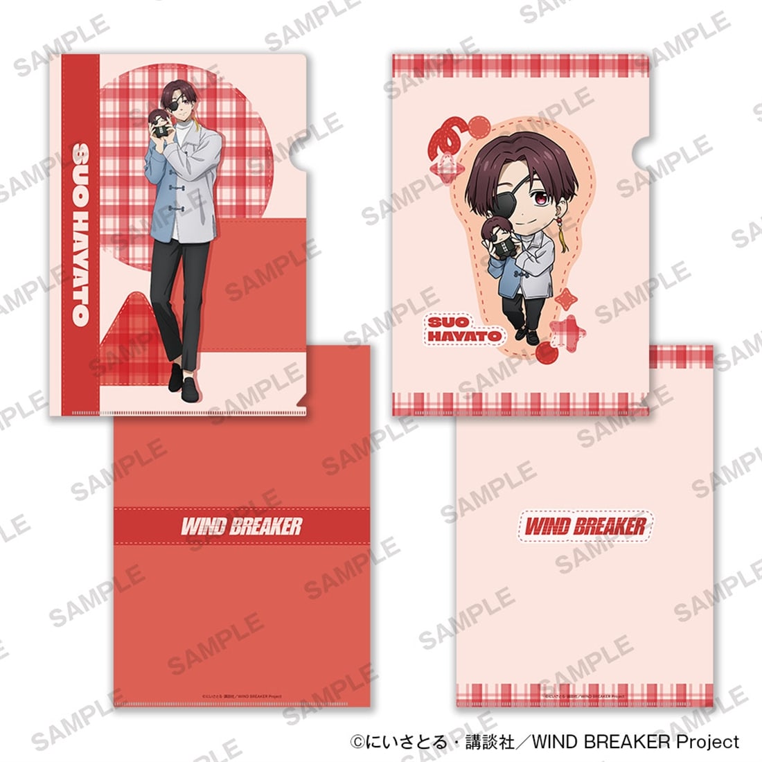 (Goods - Clear File) TV Anime WIND BREAKER A4-sized Clear File Set of 2 Together with Plushies Ver. - Hayato Suo