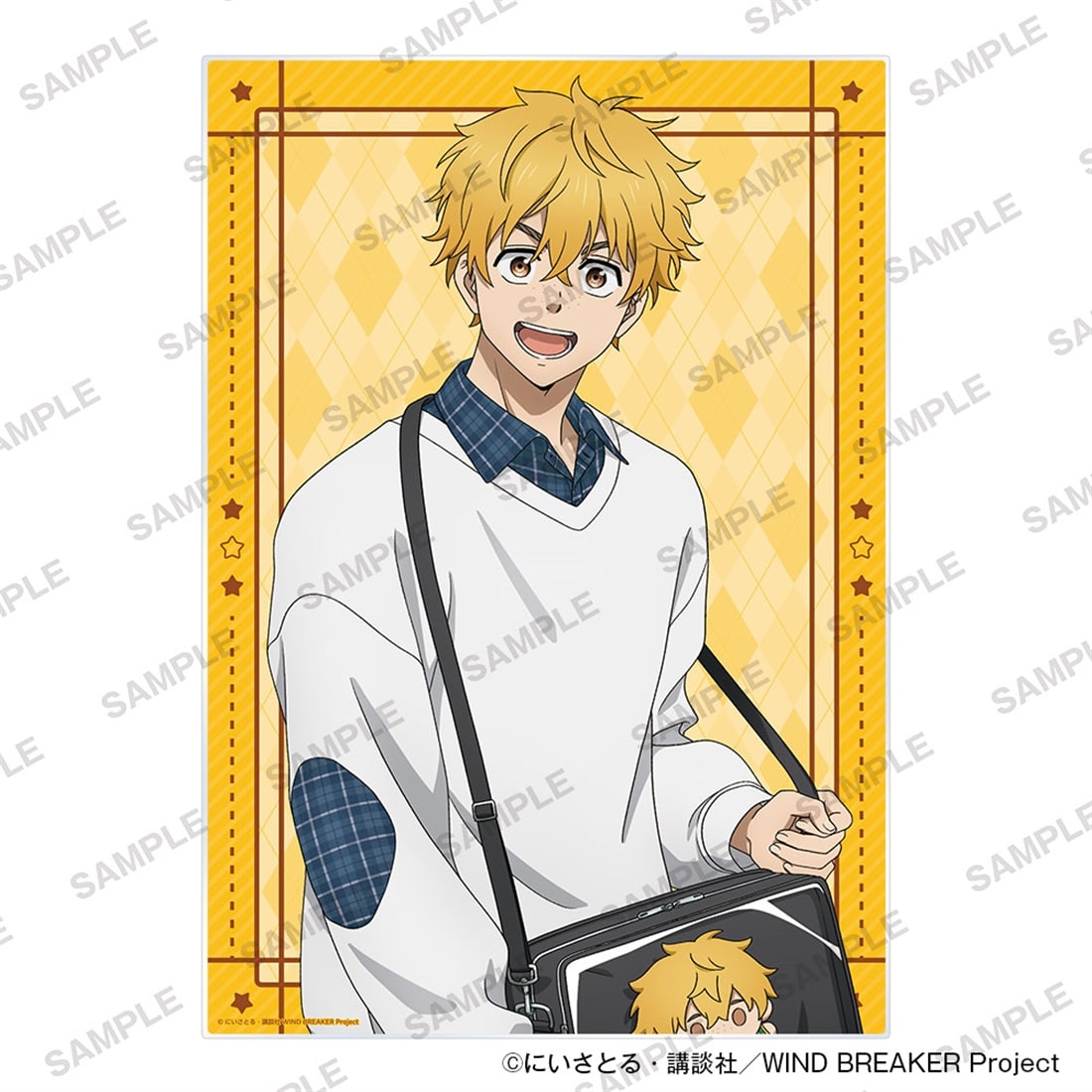 (Goods - Art Board) TV Anime WIND BREAKER Acrylic Board Together with Plushies Ver. - Akihiko Nirei