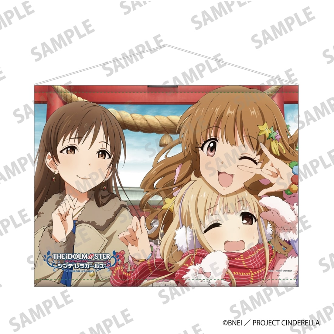 (Goods - Tapestry) THE IDOLM@STER CINDERELLA GIRLS TV Anime Series B2-sized Tapestry - Minami Nitta & Anzu Futaba & Kirari Moroboshi