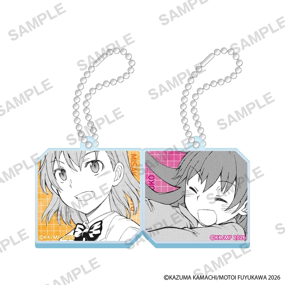 (Goods - Keychain) A Certain Scientific Railgun Comic Series Acrylic Pair Keychains - Mikoto & Kuroko