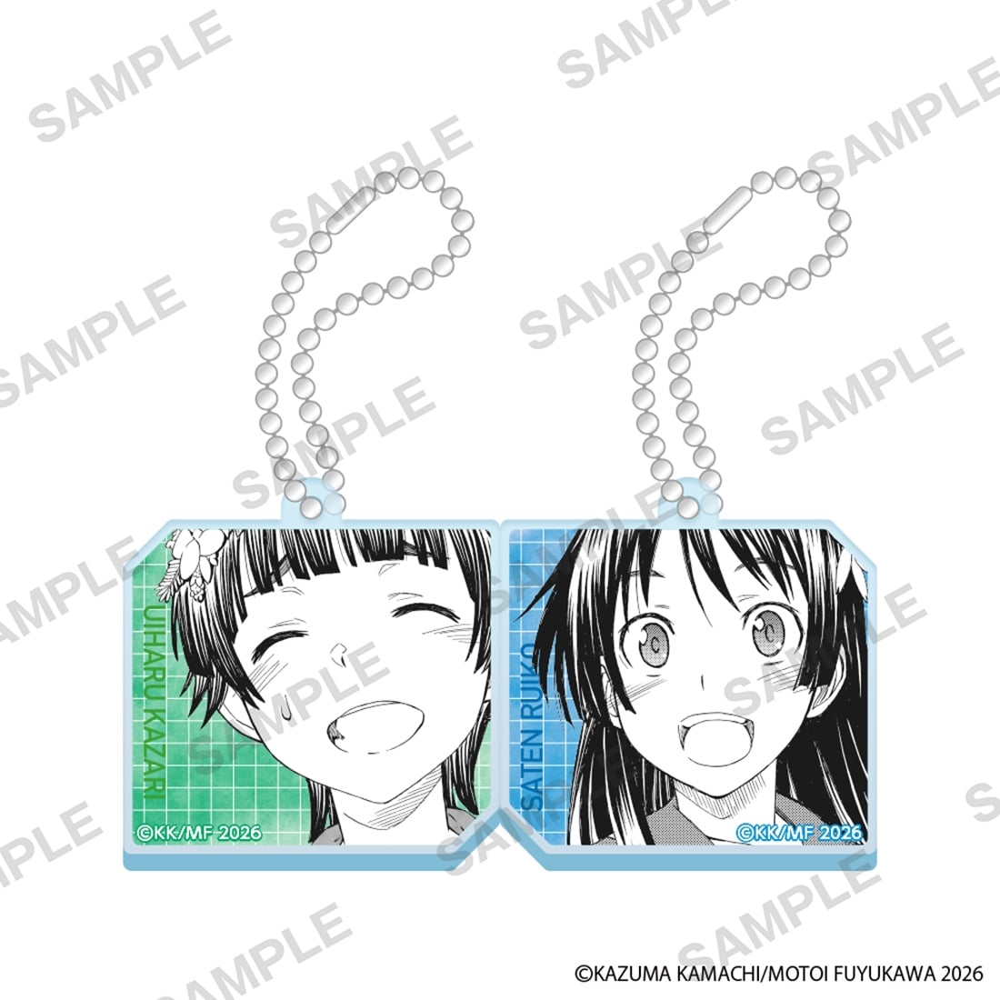 (Goods - Keychain) A Certain Scientific Railgun Comic Series Acrylic Pair Keychains - Uiharu & Saten