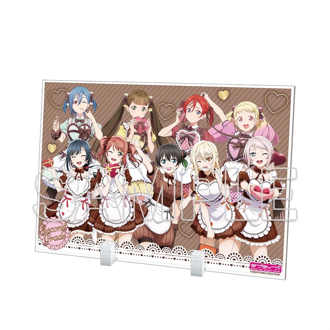 (Goods - Acrylic Stand) Love Live! Series Acrylic Plate Ver. Valentine 2026 ② Second Year Group Illustration