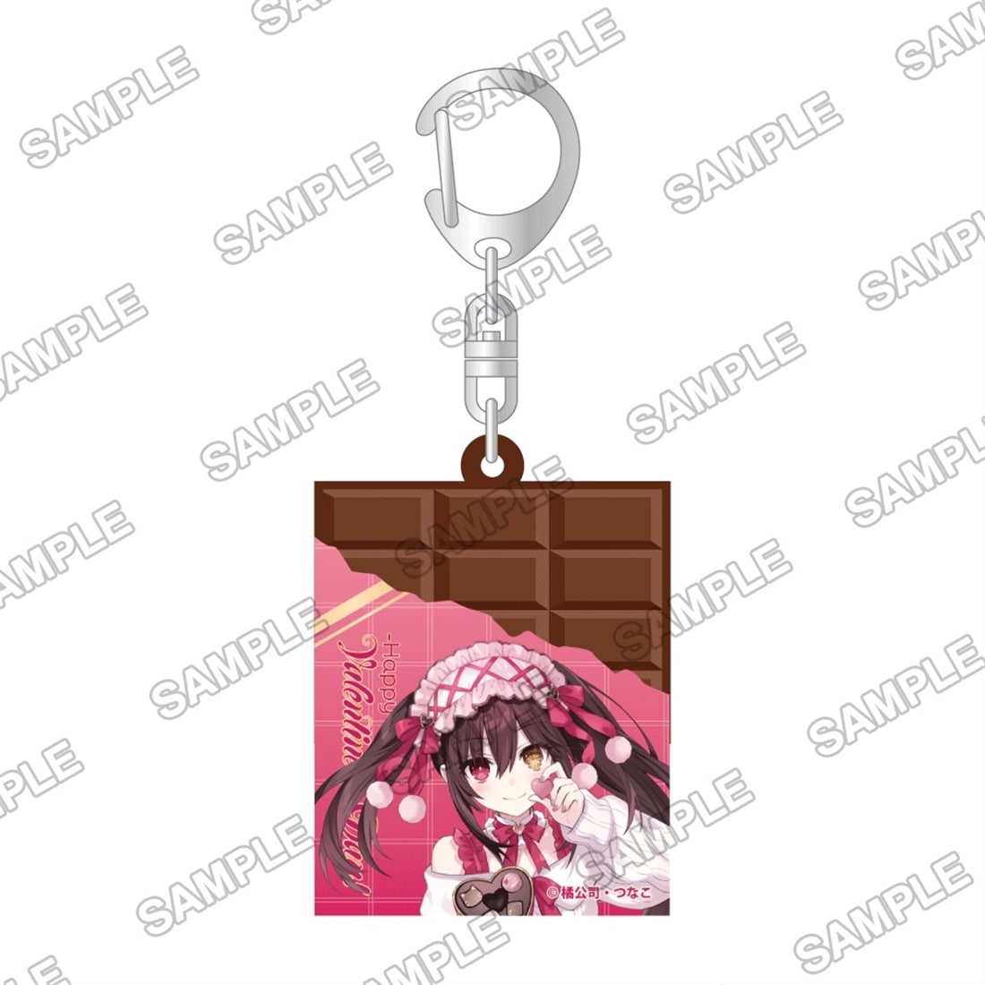 (Goods - Keychain) Date A Live Kurumi Valentine's Day 2026 Newly Drawn Chocolate Bar-Style Rubber Keychain