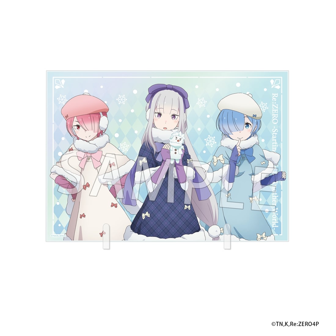 (Goods - Acrylic Stand) "Re:ZERO -Starting Life in Another World-" Glimmering Acrylic Panel - Winter Snow Ver.