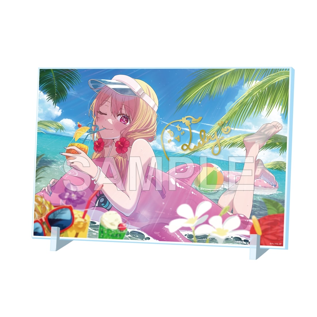 (Goods - Acrylic Stand) 【OSHI NO KO】 Acrylic Panel w/ Foil-stamped Signature Happy Summer 2025 ver.