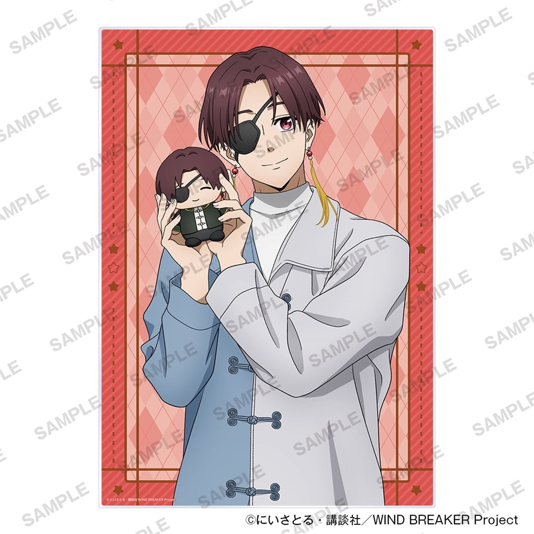 (Goods - Art Board) TV Anime WIND BREAKER Acrylic Board Together with Plushies Ver. - Hayato Suo