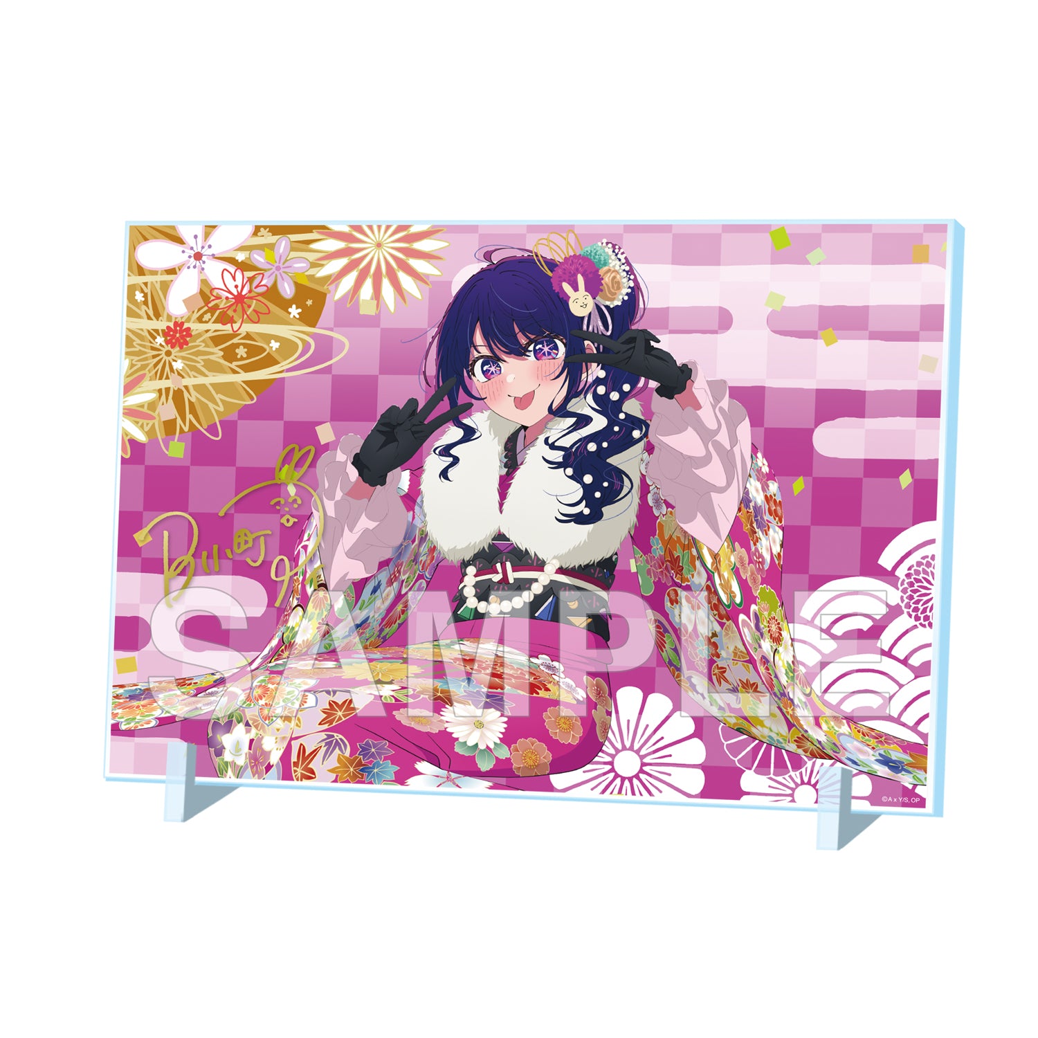 (Goods - Acrylic Stand) 【OSHI NO KO】 Acrylic Panel w/ Foil-stamped Signature - Ai New Year 2026 ver.