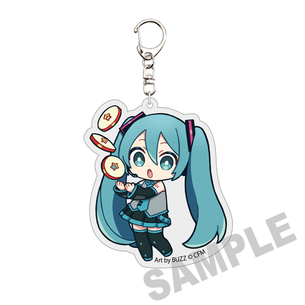 (Goods - Keychain) Hatsune Miku × Hirosaki Apple Die-cut Acrylic Keychain Hatsune Miku - Apple Ring Slices - Art by BUZZ