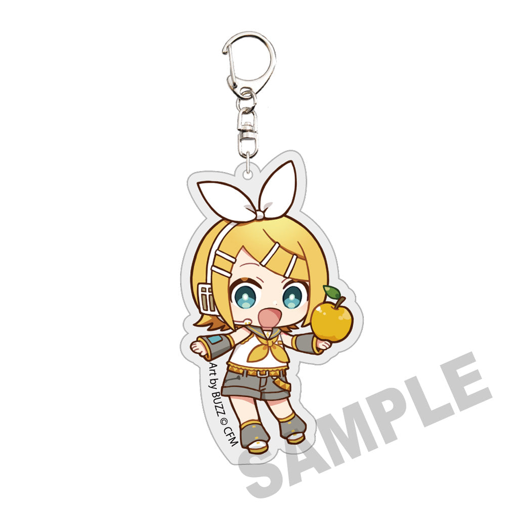 (Goods - Keychain) Hatsune Miku × Hirosaki Apple Die-cut Acrylic Keychain Kagamine Rin - Art by BUZZ