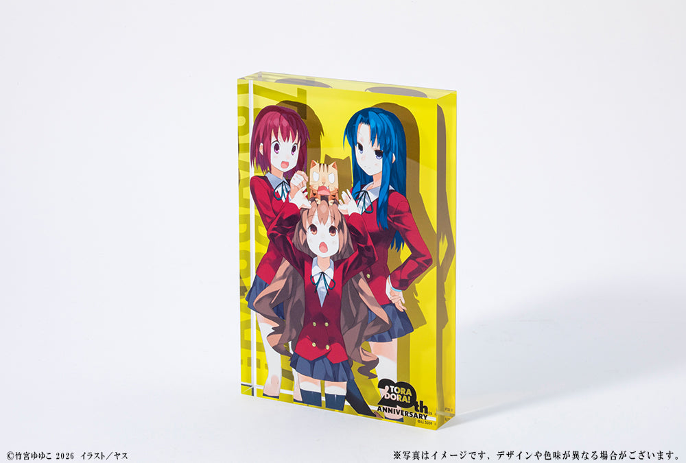 (Goods - Acrylic Stand) Toradora! 20th Anniversary Acrylic Block - Taiga & Minori & Ami