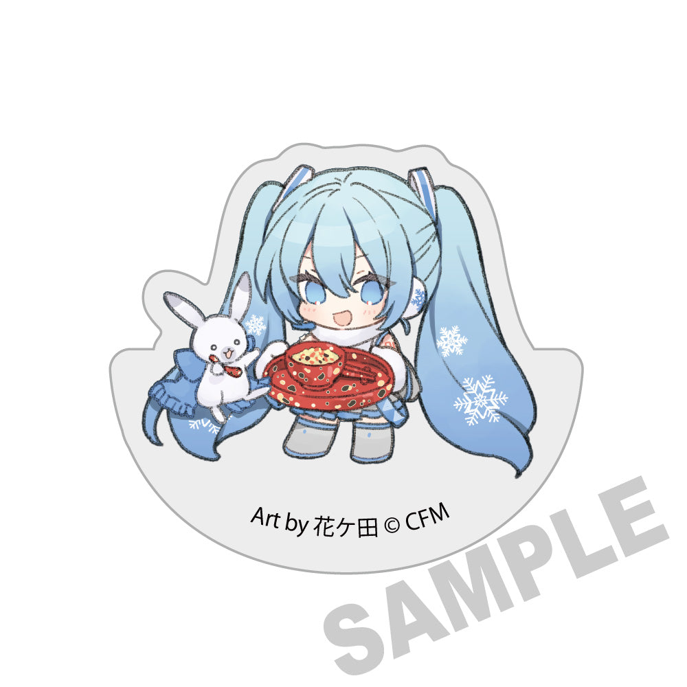 (Goods - Ornament) Snow Miku x Hirohako Ultra-thick Swinging Acrylic Blocks Hirosaki - Tsugaru Lacquerware - Art by hanagata