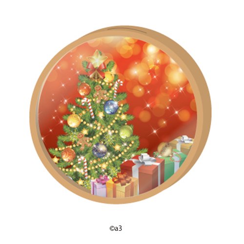 (Goods - Key Chain Cover) Round Character Frame 39 - Christmas