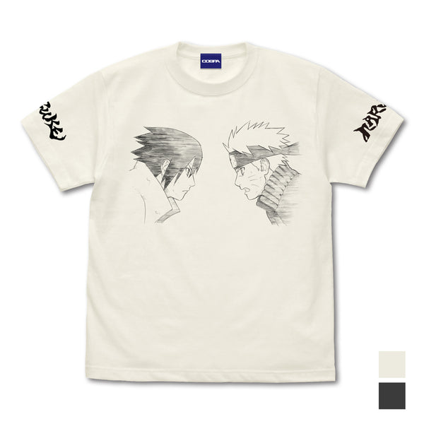(Goods - Shirt) NARUTO Shippuden Naruto & Sasuke T-Shirt - VANILLA WHITE