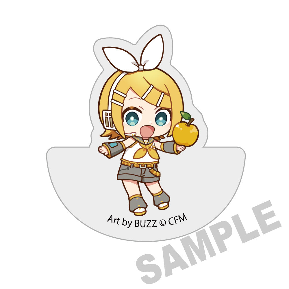 (Goods - Ornament) Hatsune Miku × Hirosaki Apple Ultra-thick Swinging Acrylic Blocks Kagamine Rin - Art by BUZZ