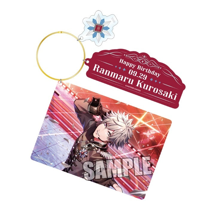 (Goods - Key Chain) Uta no Prince-sama LIVE EMOTION Birthday 3-Piece Acrylic Key Chain Extra Ver. - Ranmaru Kurosaki [animate Exclusive]