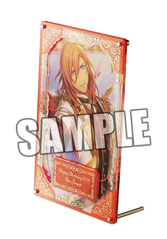 (Goods - Ornament) Uta no Prince-sama LIVE EMOTION Birthday Foil-stamped Layered Acrylic Plate Extra Ver. - Ren Jinguji [animate Exclusive]