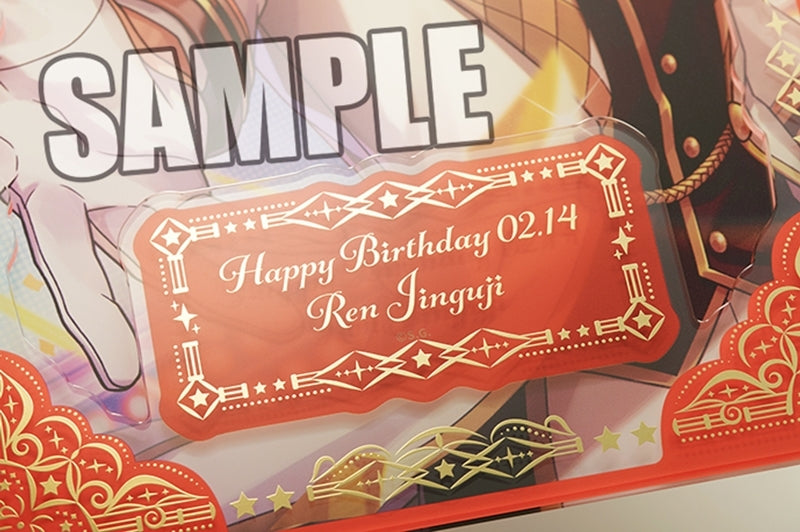 (Goods - Ornament) Uta no Prince-sama LIVE EMOTION Birthday Foil-stamped Layered Acrylic Plate Extra Ver. - Ren Jinguji [animate Exclusive]