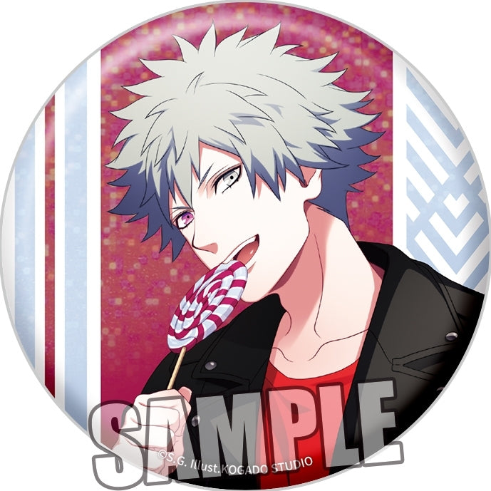 (Goods - Badge) Uta no Prince-sama BIG Holographic Button Badge Love Pop Candy Ver. - Ranmaru Kurosaki