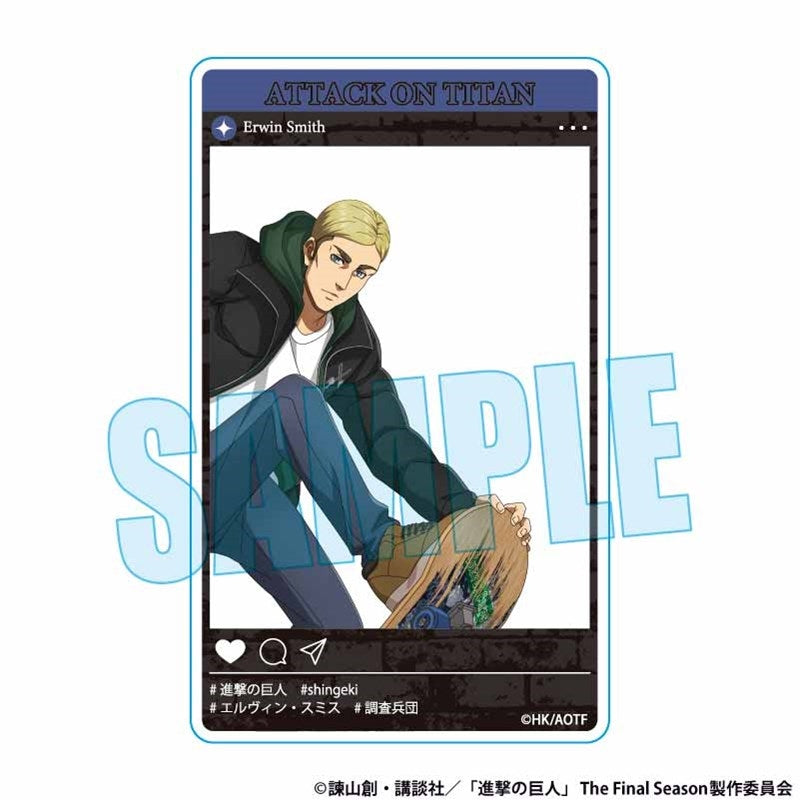 (Goods - Card) Attack on Titan Acrylic Card Erwin Smith Skater ver.