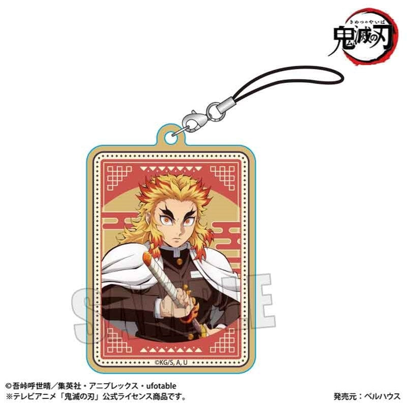 (Goods - Strap) Demon Slayer: Kimetsu no Yaiba Wooden Tag Strap Kyojuro Rengoku (Infinity Castle ver.)