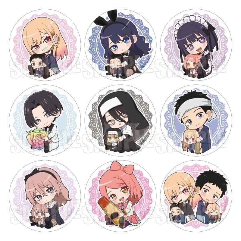 (1BOX=9)(Goods - Badge) TV Anime - My Dress-Up Darling Season 2 Trading Button Badge Gyugyutto Part 2