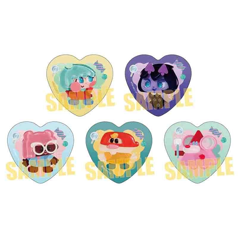 (1BOX=5)(Goods - Badge) Candy Caries Trading Heart Button Badge