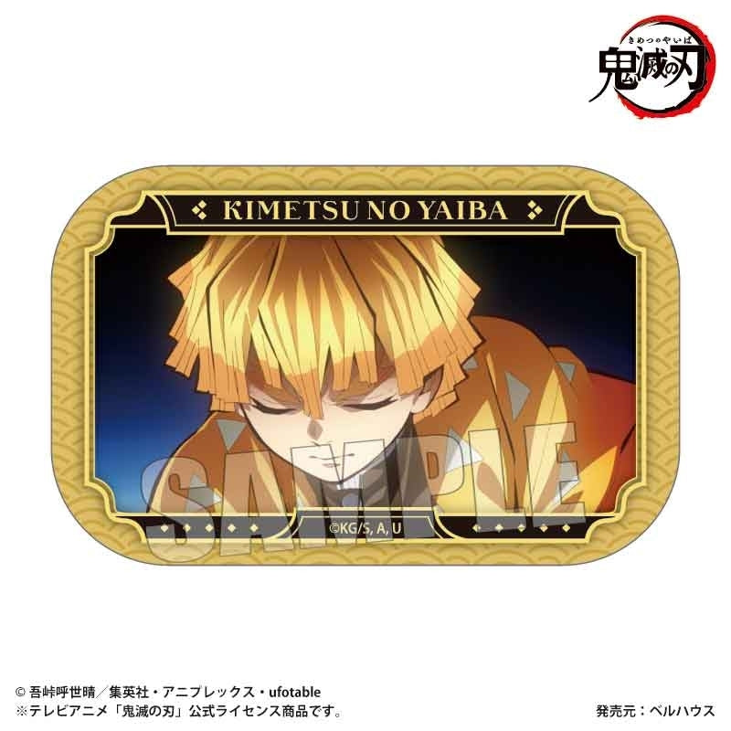 (Goods - Badge) Demon Slayer: Kimetsu no Yaiba Anime Memories Square Button Badge Part 2 Zenitsu Agatsuma (Unwavering Resolve Arc ver.)