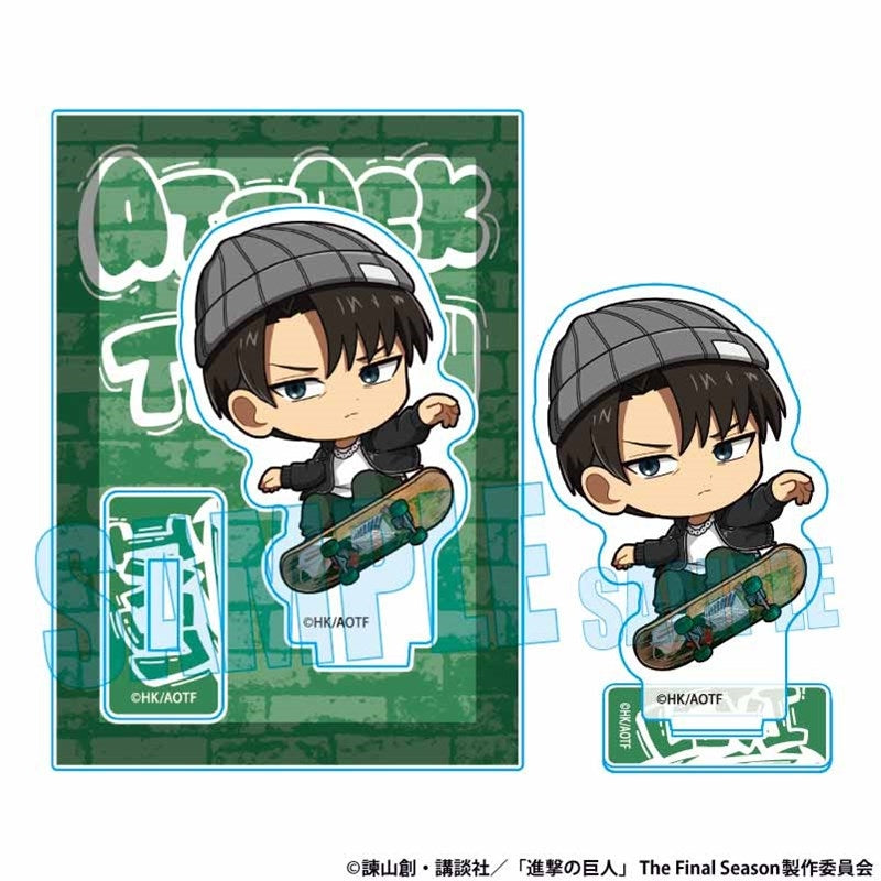 (Goods - Acrylic Stand) Attack on Titan Mini Stand Levi Skater ver.
