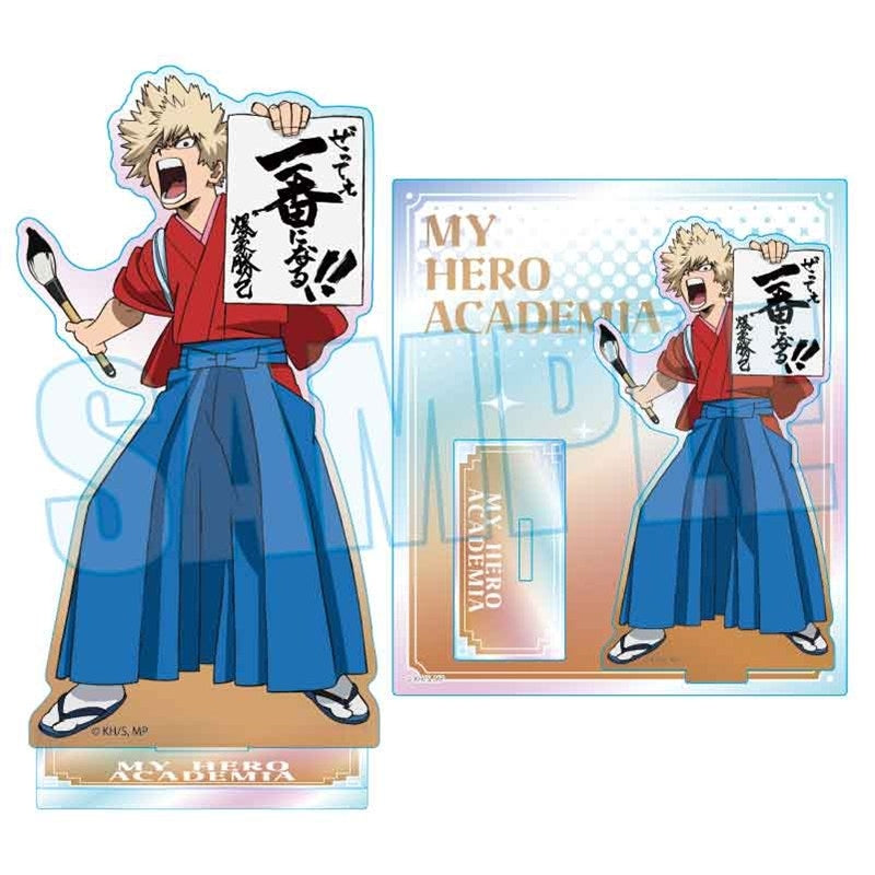 (Goods - Stand Pop) My Hero Academia Iridescent Acrylic Stand Katsuki Bakugo New Year's Calligraphy ver.