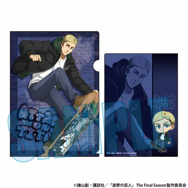 (Goods - Clear File) Attack on Titan Clear File Erwin Smith Skater ver.