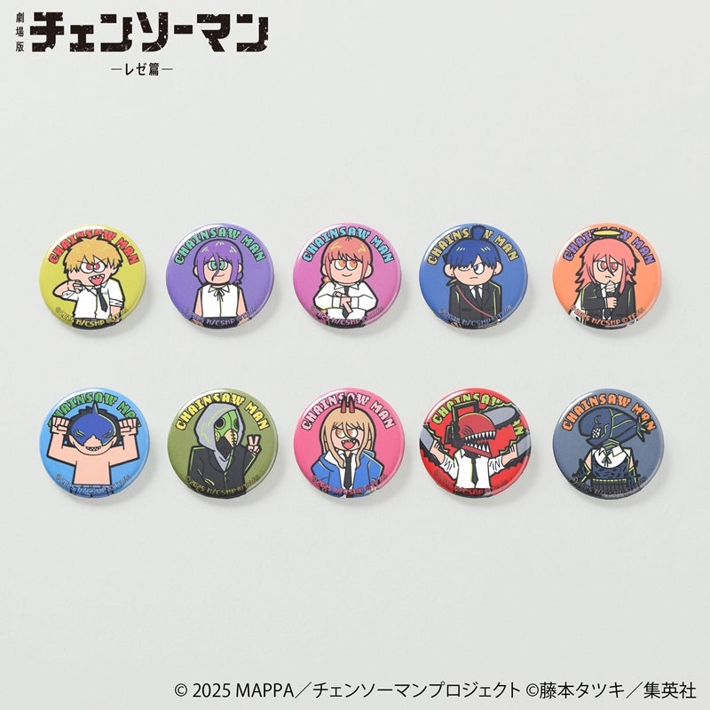 (1BOX=10)(Goods - Badge) Chainsaw Man – The Movie: Reze Arc Retro GAMETD Mini Button Badge (10 Types Total)