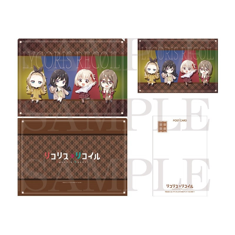 (Goods - Set) TV Anime Lycoris Recoil Clear File & Postcard Set (ChibiArt)
