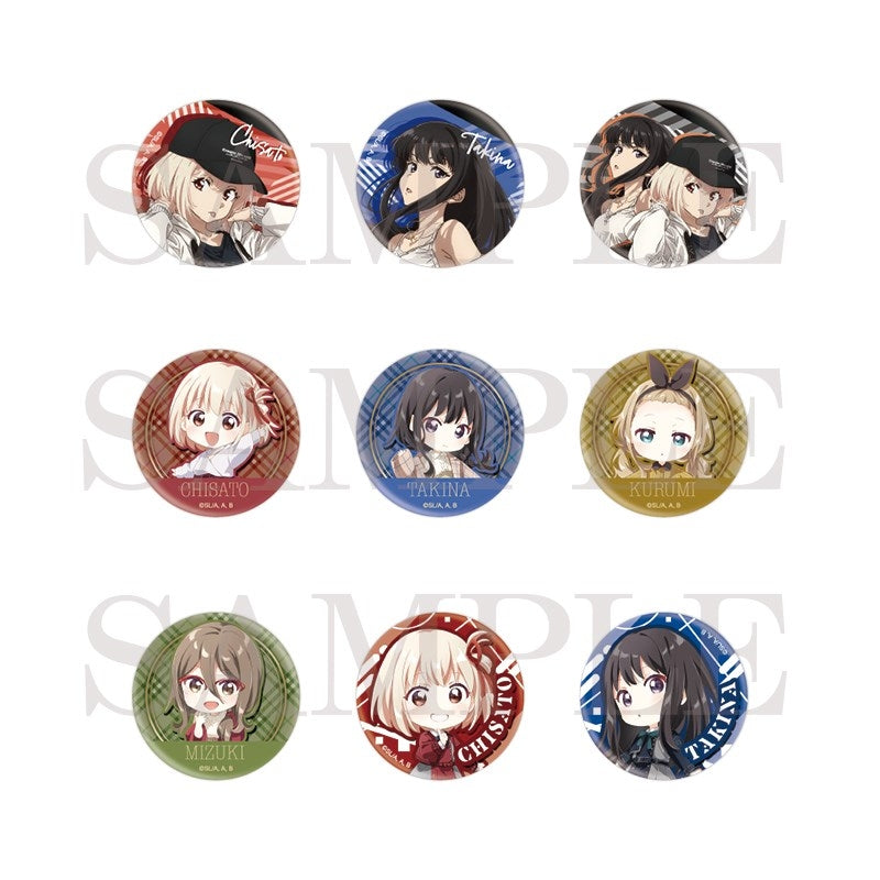 (Goods - Badge) TV Anime Lycoris Recoil RandomButton Badge 9 Types Total