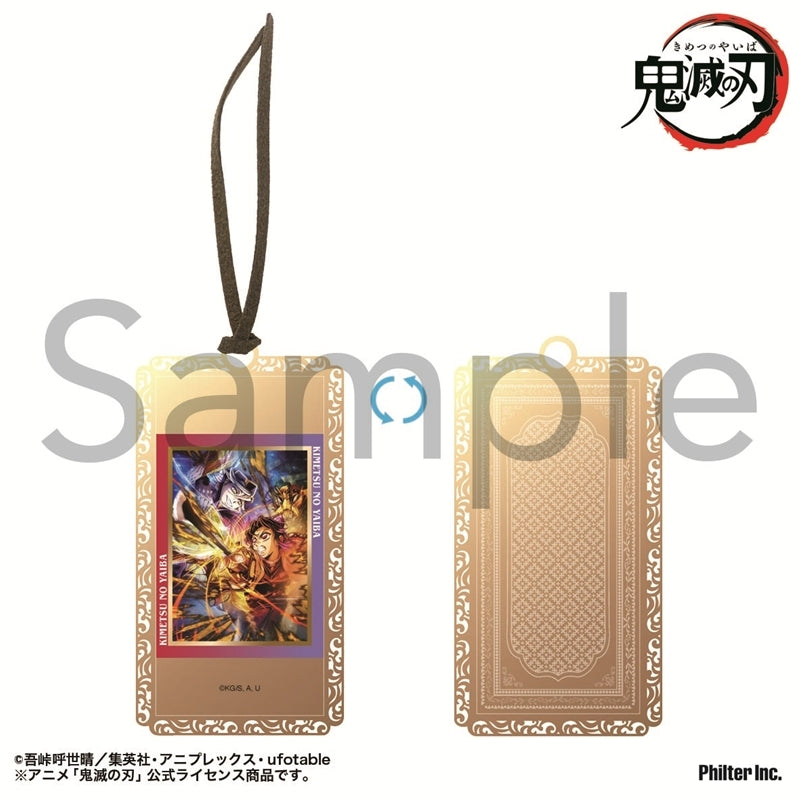 (Goods - Bookmark) Demon Slayer: Kimetsu no Yaiba Anime Golden Bookmark Infinity Castle Arc #4 Key Visual