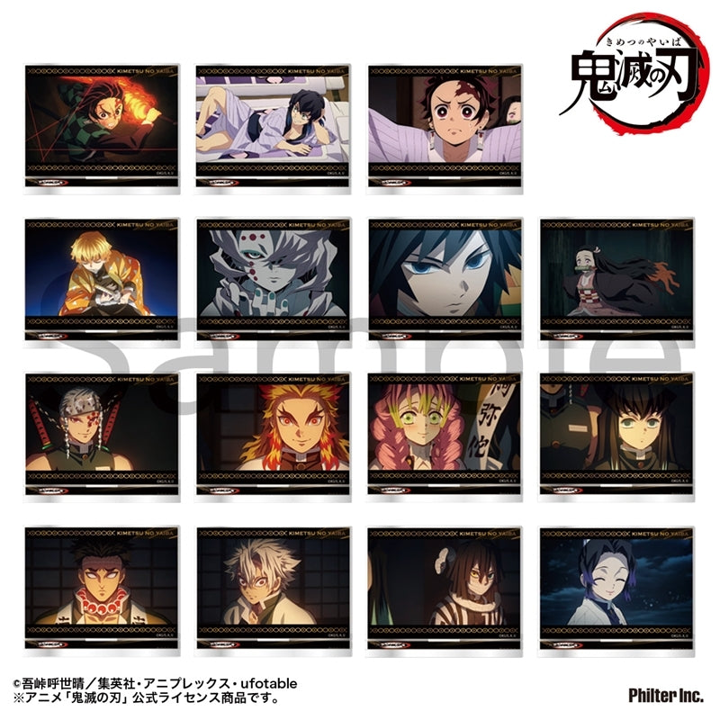 (1BOX=15)(Goods - Stand Pop) Demon Slayer: Kimetsu no Yaiba Anime Trading Mini Plate Stand Unwavering Resolve Arc 15 Types Total Vol. 2