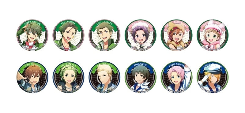 (1BOX=12)(Goods - Badge) THE IDOLM@STER SideM F@NTASTIC COMBINATION ~CHOCOFFICERANGER!!~/~AtoZto!!~ Button Badge (Complete Set)