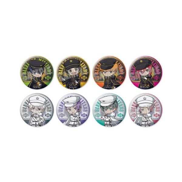 (1BOX=8)(Goods - Badge) Blue Lock Trading Holographic Button Badge MILITARY ver.