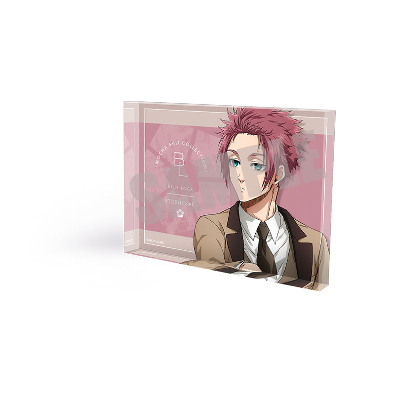 (Goods - Ornament) Blue Lock Acrylic Block Sae Itoshi MOCHA SUIT ver.