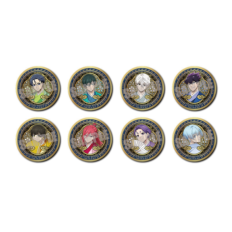 (1BOX=8)(Goods - Badge) Blue Lock Trading Luxury Metal Button Badge Blue noble ver. (8 Types Total)