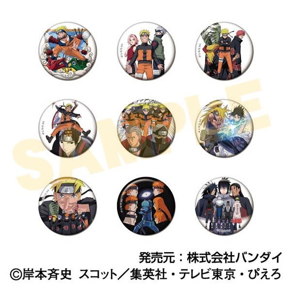 (1BOX=9)(Goods - Badge) NARUTO Shippuden CAN Badge -NARUTO 72 series-