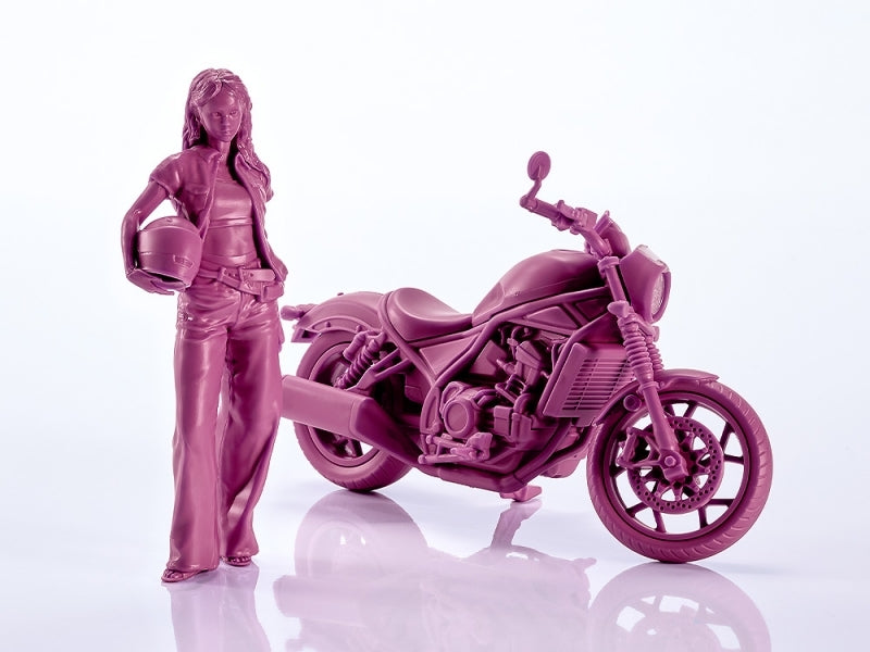 (Plastic Model Kit) PLAMAX MF-101 Rider's portrait Honda Rebel 1100 Wine Red 1/20
