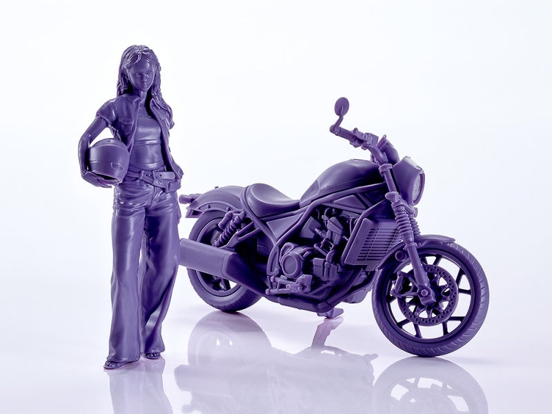 (Plastic Model Kit) PLAMAX MF-101 Rider's portrait Honda Rebel 1100 Navy 1/20